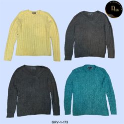 Y2K Vintage Cable Knit  Sweater (GRV-1-173)