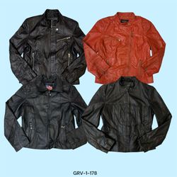 Edgy Y2K Leather Zipper Moto Jacket (GRV-1-178)