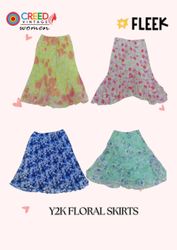 CR3359 Y2K Floral Skirts - 10 Pcs