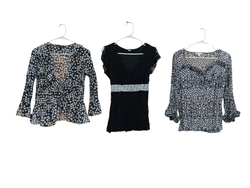 Black shaded Blouses & tops - 15 pcs - jan18/25
