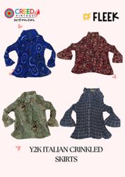CR3363 Y2K Italian Crinckled Shirts - 8 Pcs