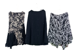 Black shaded floral skirts - 12 pcs - jan20/25
