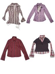 Y2K full sleeves Button down shirts S-865