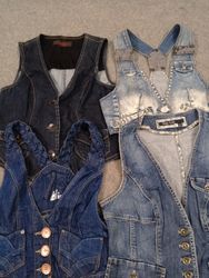 #522 Ladies Y2K Denim Waist Coat -18