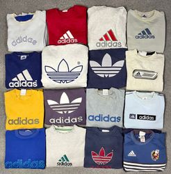 Adidas vintage big embroidery sweatshirts