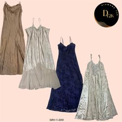 Vintage Y2K Satin Long Slip Dress – Effortless Ele..