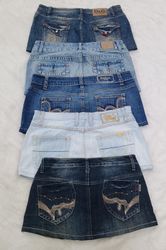 CR3370 Rework Y2K Mini Denim Skirts - 20 Pcs