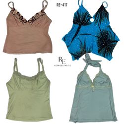 Y2K Cutesy Core Cami Tops (RE-417)