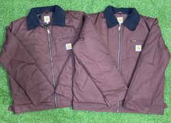 Veste marron style rework Carhartt