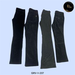 Y2K Classic Black Corduroy Trousers (GRV-1-237)