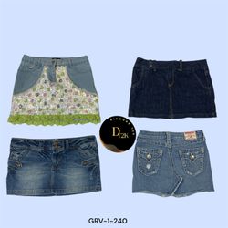 Y2K Denim Mini Skirt - Vintage Vibes (GRV-1-240)