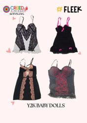 CR3402 Y2K Baby Doll Tops - 8 Pcs