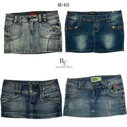 Y2K Britney Era Denim Mini Skirts (RE-431)