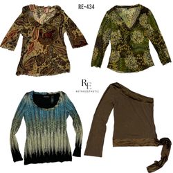 Y2K Earthy Mesh Tops (RE-434)