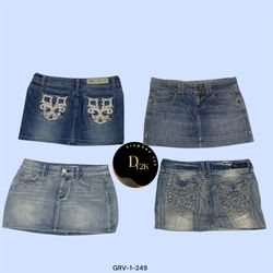 Denim Mini Skirts & More – Vintage Y2K Vibes (GRV-..