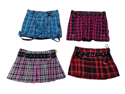 Mix color tartan skirts -  14 pcs - jan23/25