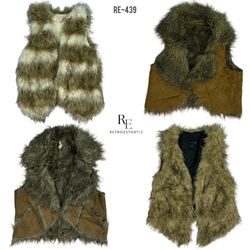 Y2K Unique Fur Waistcoats (RE-439)