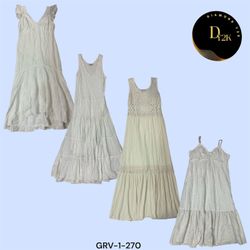 Y2K Minimalist White Cotton Dress (GRV-1-270)