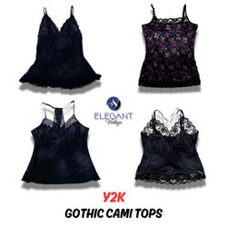 Y2K Gothic Cami Tops - 14 pieces - EV0037