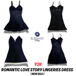 Y2K Romantic Love Story Lingeries Dress (Non-Silk)..