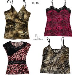 Y2K Animal Print Mix Cami Tops (RE-453)