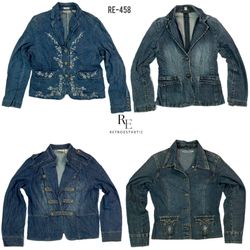 Y2K Unique Blazer Denim Jackets (RE-458)