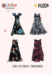 CR3430 Y2K Floral Dresses - 10 Pcs