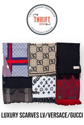 #VV728 Luxury Scarves Gucci/LV/Versace 15PCs