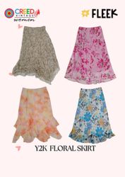 CR3443 Y2K Floral Skirts - 10 Pcs