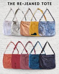 Reworked Denim Tote Bags