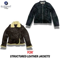 Y2K Structured Leather Jackets - 09 pieces - EV003..