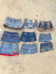 Y2K Denim Mini Skirts || micro skirts