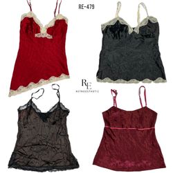 Y2K Silk Slip Tops (RE-479)