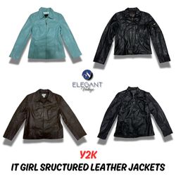 Y2K It Girl Structured Leather Jackets - 08 pieces..