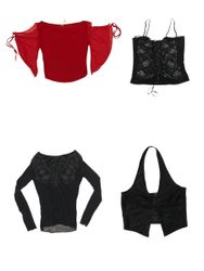 Miss Hot Gothic Y2k Tops S-891