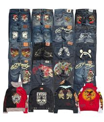 PACOTE EDHARDY, BAPE, EVISU, BBC Jeans e Jaquetas