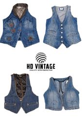 HD623 Ladies Y2K Denim Vest - 18 pcs