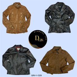 Classic Leather Bomber Jacket (GRV-1-329..