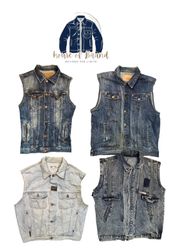 Y2k denim vest jacket