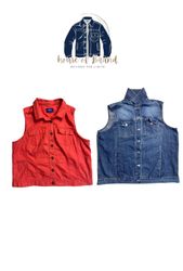 Y2k denim vest jackets