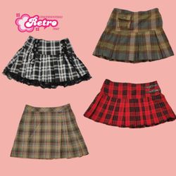 Jupes mini tartan Y2K (Fév-003)