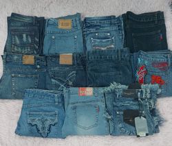 Boot Cut Flare Bestickte Jeans 11 Stk.