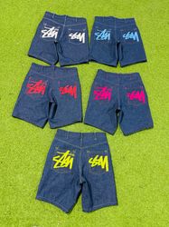 Rework style stussy denim shorts