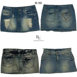 Y2K Paris Hilton Denim Mini Skirts (RE-502)