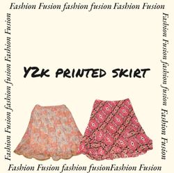 Y2K printed skirt (FF-492)