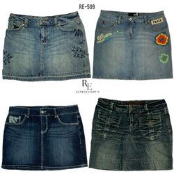 Y2K Unique Mix Denim Skirts (RE-509)