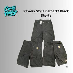 Rework Style Carhartt Shorts Black