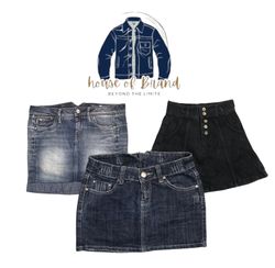 100 pieces of Y2k Denim Mini and Midi skirts