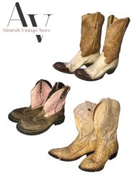 Y2k COW BOY BOOTS 10 pairs