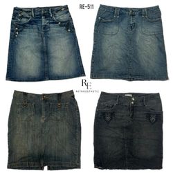 Y2K Denim Unique Midi Skirts (RE-511)